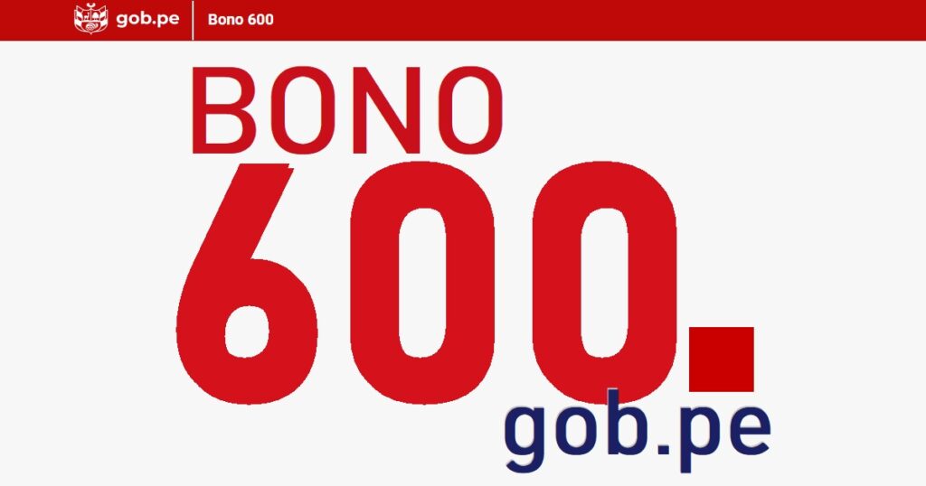 Bono 600 bono600 gob pe logo oficial