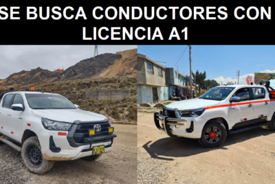 SE BUSCA CONDUCTORES CON LICENCIA A1