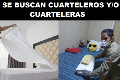 SE BUSCAN CUARTELEROS Y/O CUARTELERAS