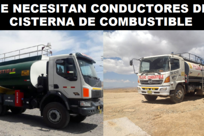 SE NECESITAN CONDUCTORES DE CISTERNA DE COMBUSTIBLE