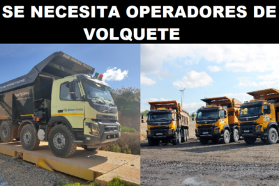 SE NECESITA OPERADORES DE VOLQUETE