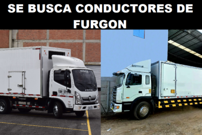 SE BUSCA CONDUCTORES DE FURGON