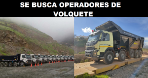 SE BUSCA OPERADORES DE VOLQUETE