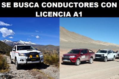 SE BUSCA CONDUCTORES CON LICENCIA A1