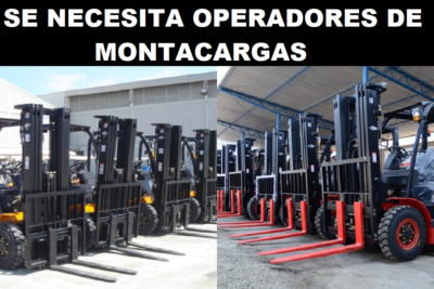 SE NECESITA OPERADORES DE MONTACARGAS