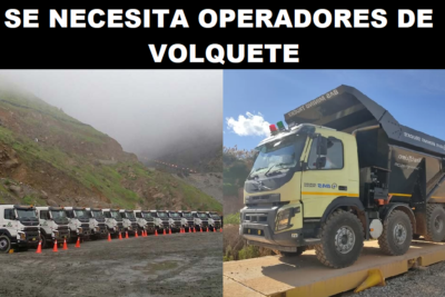 SE NECESITA OPERADORES DE VOLQUETE
