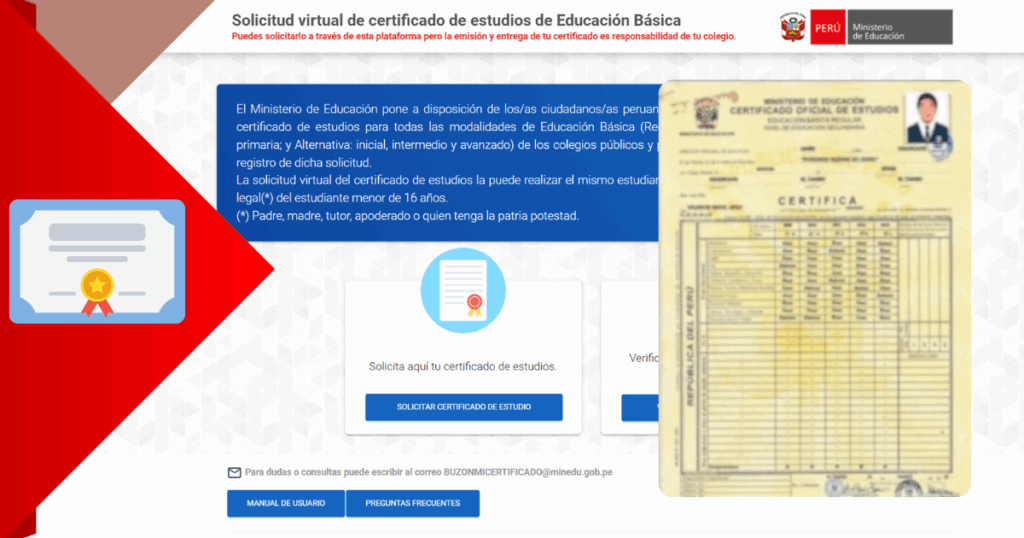 certificado de estudios por internet
