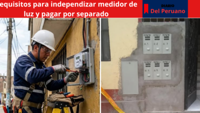 Requisitos para independizar medidor de luz y pagar por separado