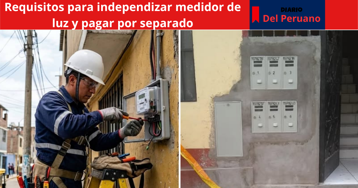 Requisitos para independizar medidor de luz y pagar por separado