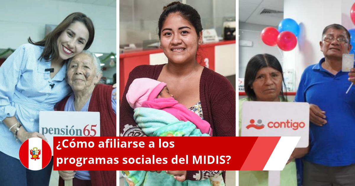 afiliarse a los programas sociales del MIDIS