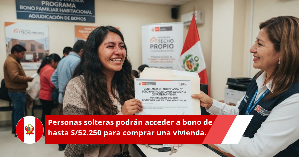 bono solteros para comprar tu primera vivienda